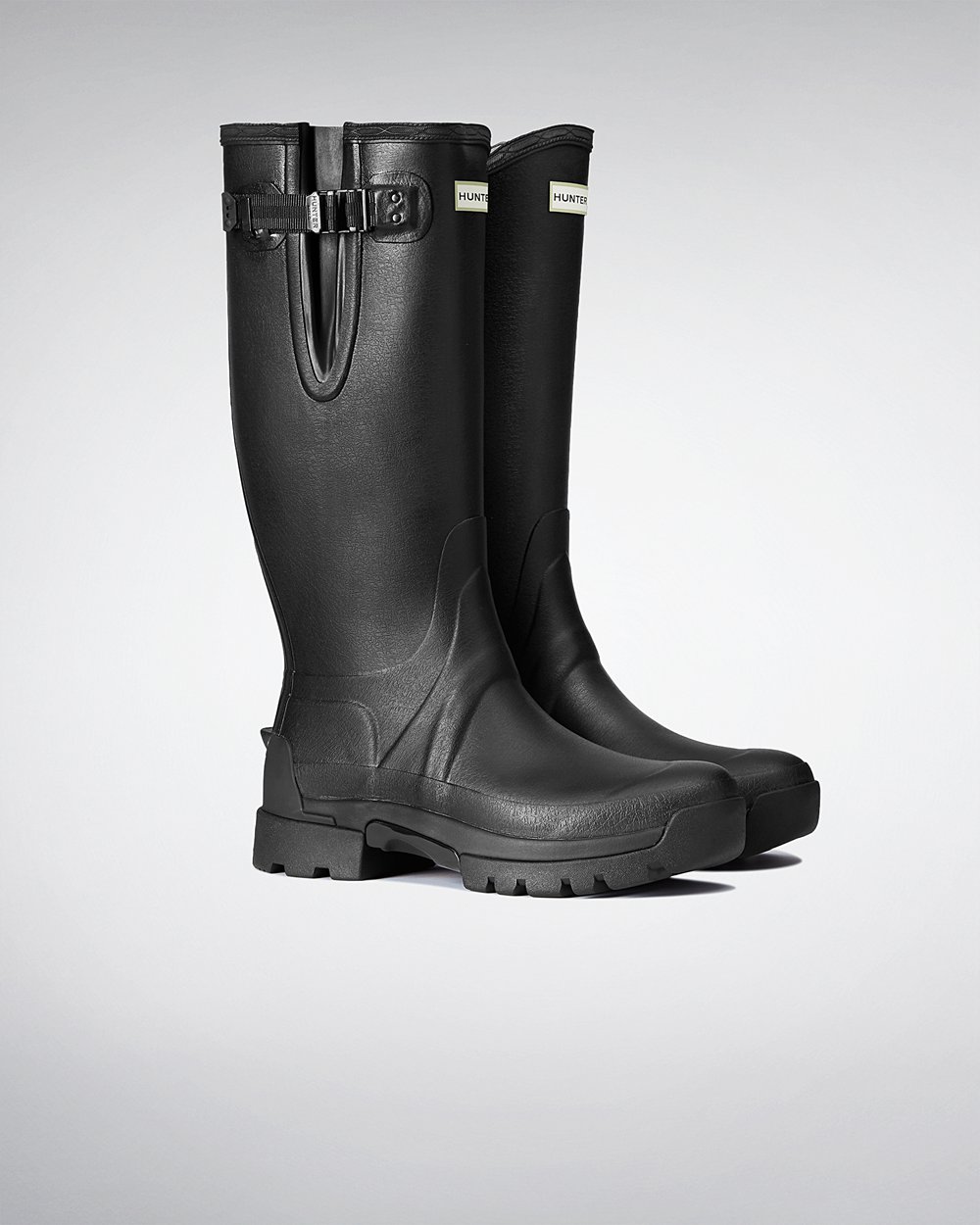 Mens Tall Rain Boots - Hunter Balmoral Adjustable 3Mm Neoprene (97PTVOHZI) - Black